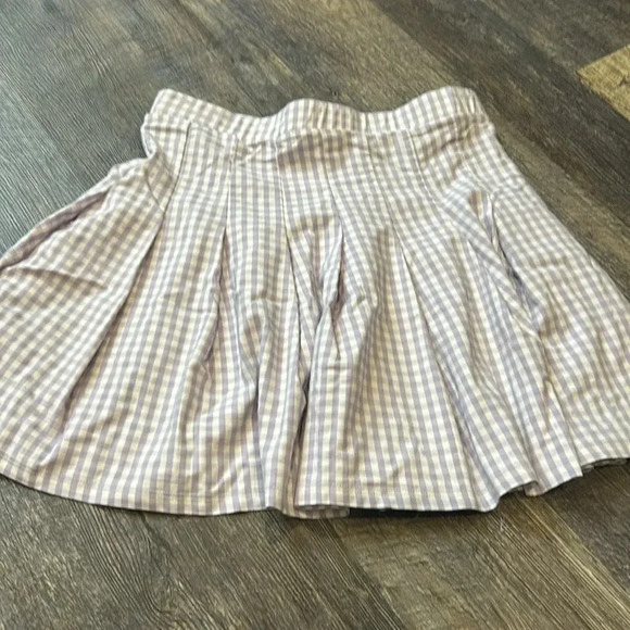 Altar’d State Purple Gingham Tennis Skirt - Picture 3 of 6